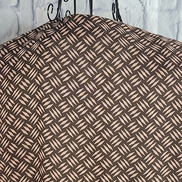 CYNTHIA HOWIE Silk Lightweight Abstract Brown‎ and Tan Short Jacket Size 10 - Picture 6 of 8